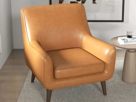 Alex Tan Leather Lounge Chair Sale