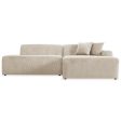 Mar Sectional Cream Velvet Sofa (Right Facing) For Cheap