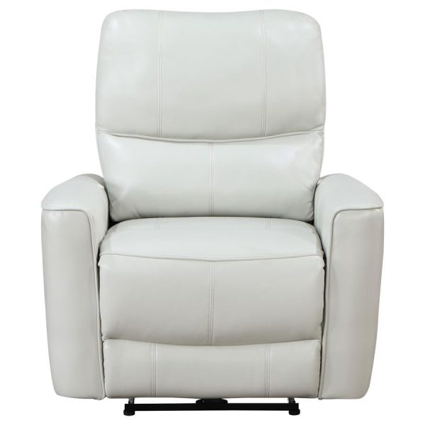 Greenfield Upholstered Power Recliner Chair Ivory Discount