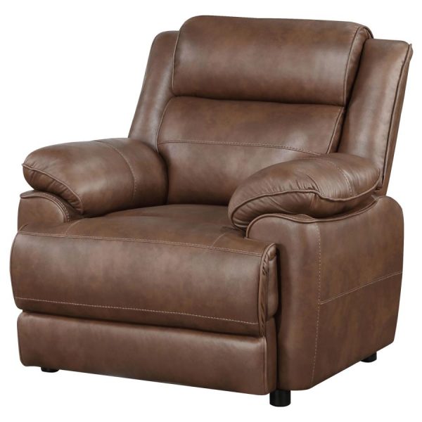 Ellington Upholstered Padded Arm Accent Chair Dark Brown Hot on Sale