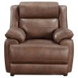 Ellington Upholstered Padded Arm Accent Chair Dark Brown Hot on Sale