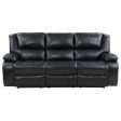 Camila 2-piece Upholstered Motion Reclining Sofa Set Black Cheap