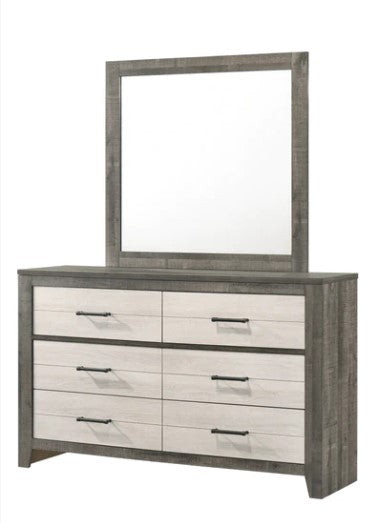 Rhett Brown Cream Bedroom Dresser Mirror Fashion