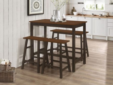 Connie 4-piece Counter Height Set Chestnut and Dark Brown Fashion