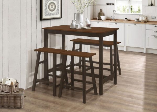 Connie 4-piece Counter Height Set Chestnut and Dark Brown Fashion