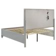 Veronica Eastern King Platform Storage Bed with Upholstered LED Headboard Light Silver Online Sale