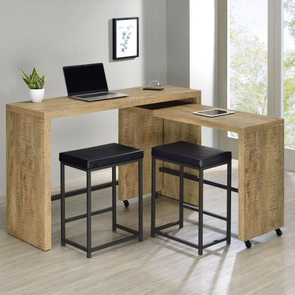 Davista 4-piece Multipurpose Counter Height Table Set Mango Brown Supply