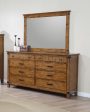 Brenner Rectangular Dresser Mirror Rustic Honey Online Hot Sale