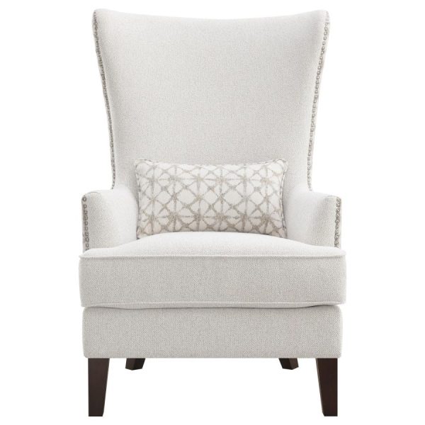 Pippin Upholstered Wingback Accent Chair Latte Hot on Sale