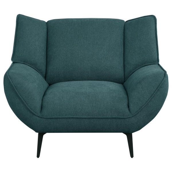 Acton Upholstered Flared Arm Chair Teal Blue Online