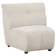 Charlotte Upholstered Curved Armless Chair Ivory Online