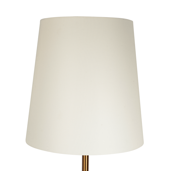 Celestial Modern Floor Lamp with Brass Accent Table with Large White Shade Hot on Sale