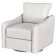 Madia Upholstered Slope Arm Swivel Club Chair Vanilla Supply