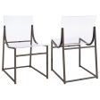 Adino Acrylic Dining Side Chair Clear and Black Nickel (Set of 2) Fashion