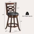 24 29 Inch Counter Height Upholstered Swivel Bar Stool with Cushion Seat Hot on Sale