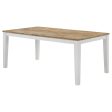 Hollis Rectangular Solid Wood Dining Table Brown and White Hot on Sale