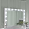 Eleanor White Rectangular Dresser Mirror with Light Online Hot Sale