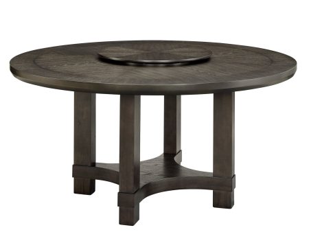 JEFFRIES ROUND TABLE W LAZY SUSAN For Discount