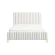 Valery Queen Size Cream Boucle Platform Bed Online