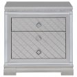 Eleanor Rectangular 2-drawer Nightstand Metallic Hot on Sale