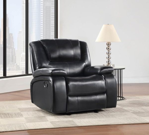 Camila Upholstered Glider Recliner Chair Black Online Hot Sale