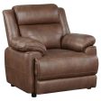 Ellington Upholstered Padded Arm Accent Chair Dark Brown Hot on Sale