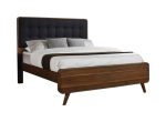 Robyn Bedroom Set with Upholstered Tufted Headboard Dark Walnut Online now