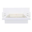 Jessica Platform Bed with Rail Seating White Discount