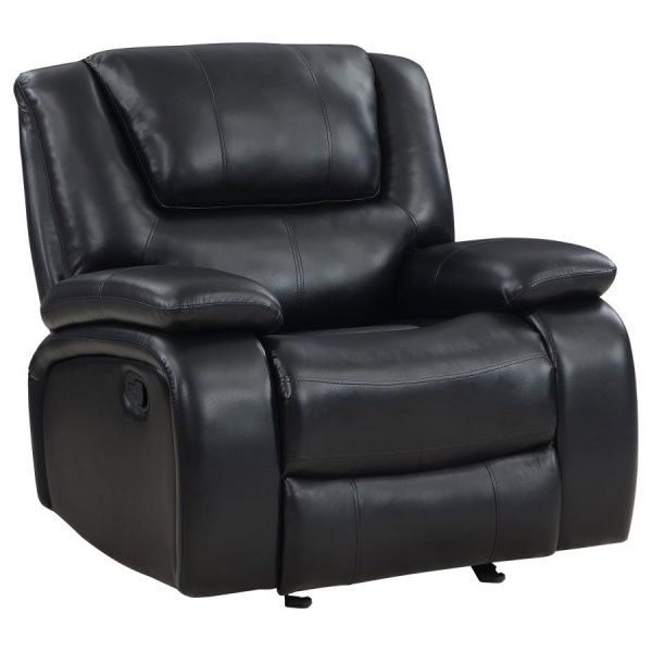 Camila Upholstered Glider Recliner Chair Black Online Hot Sale