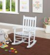 Annie Slat Back Youth Rocking Chair White Hot on Sale