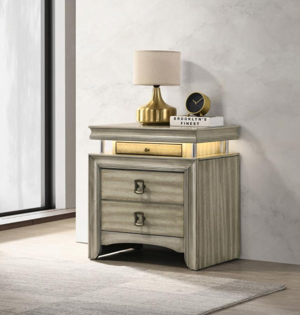 Giselle 3-drawer Nightstand Rustic Beige For Discount