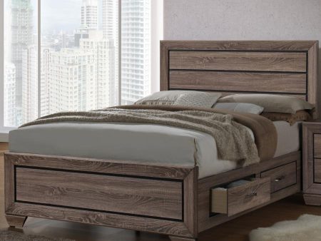 Kauffman Storage Bed Washed Taupe Fashion