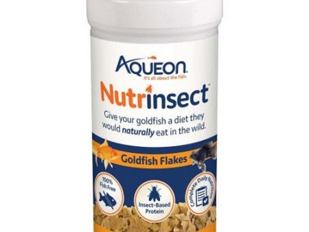 Nutrinsect Fish Free Fish Food Goldfish Flakes 1.59 Oz by Aqueon Discount