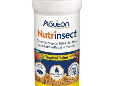 Nutrinsect Fish Free Fish Food Tropical Flakes 1.59 Oz by Aqueon Sale