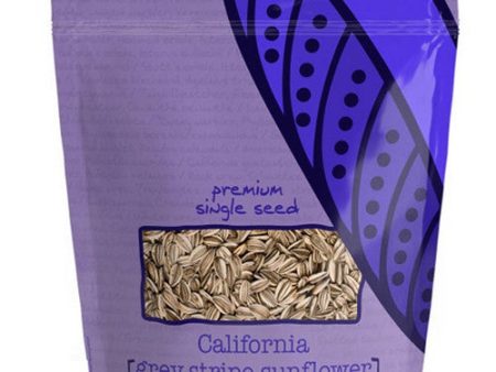 Premium Single Seed California Grey Stripe Sunflower Bird Food 2 Lbs by Volkman Seed Company Discount