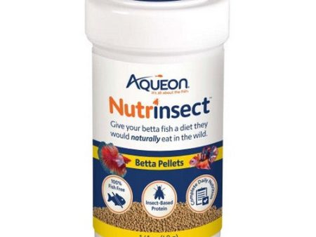 Nutrinsect Fish Free Fish Food Betta Pellets 1.41 Oz by Aqueon Sale