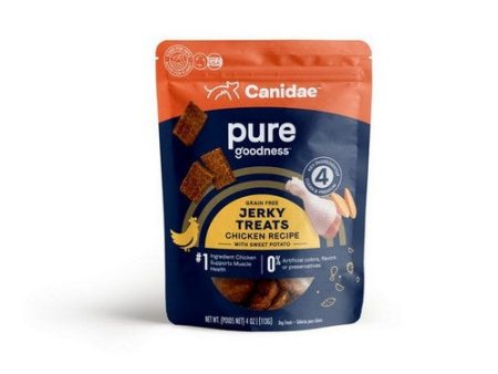 PURE Chicken Jerky with Sweet Potato Dog Treats 1 Count   4 Oz by Canidae Online now