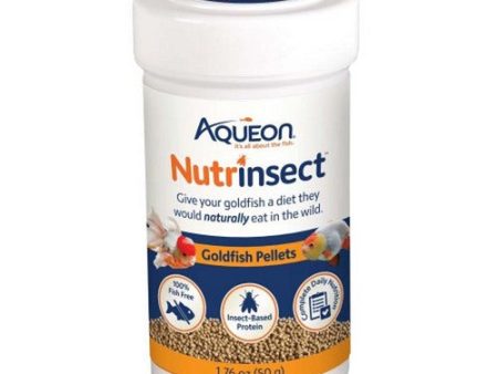 Nutrinsect Fish Free Fish Food Goldfish Pellets 1.76 Oz by Aqueon Fashion