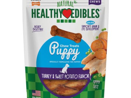 Nylabone Healthy Edibles Puppy Chew Treats Turkey & Sweet Potato, 1 Each XS Petite (16 Count) by Nylabone Cheap