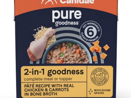 PURE goodness 2 in 1 Pate Wet Dog Food Chicken And Carrots in Bone Broth 12 Count   11.5 Oz by Canidae For Sale